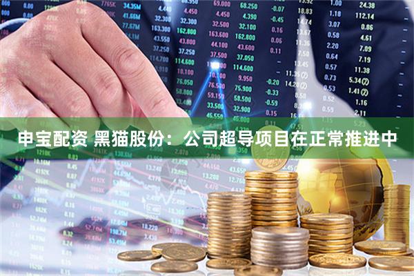 申宝配资 黑猫股份：公司超导项目在正常推进中
